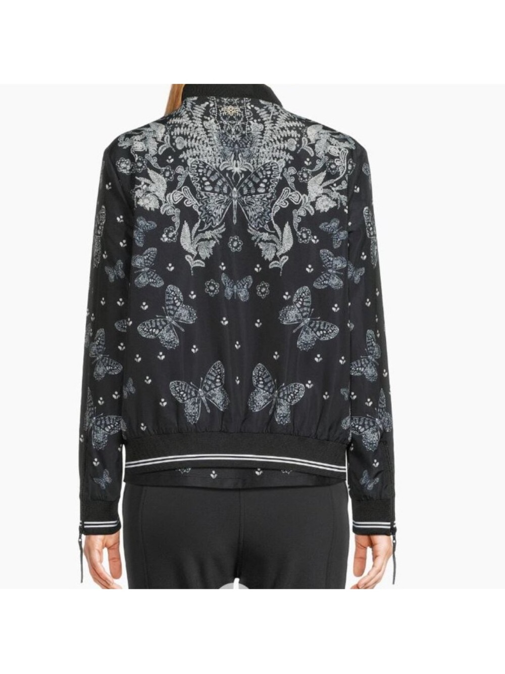 🎉 SALE 🎉 Johnny Was Bee Active Butterfly Bomber Jacket NWOT Large - Picture 2 of 9